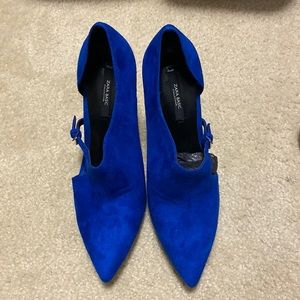 Zara blue suede booties. Size 39